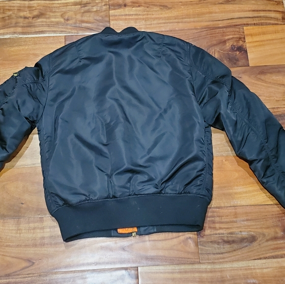 Black Alpha Industries MA-1 Bomber Jacket Small slim - Picture 2 of 12